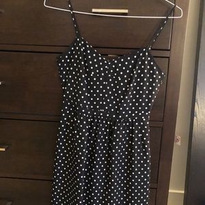 Black and white polka dot J. Crew dress
